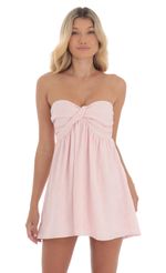 Sequin Babydoll Dress in Gold
